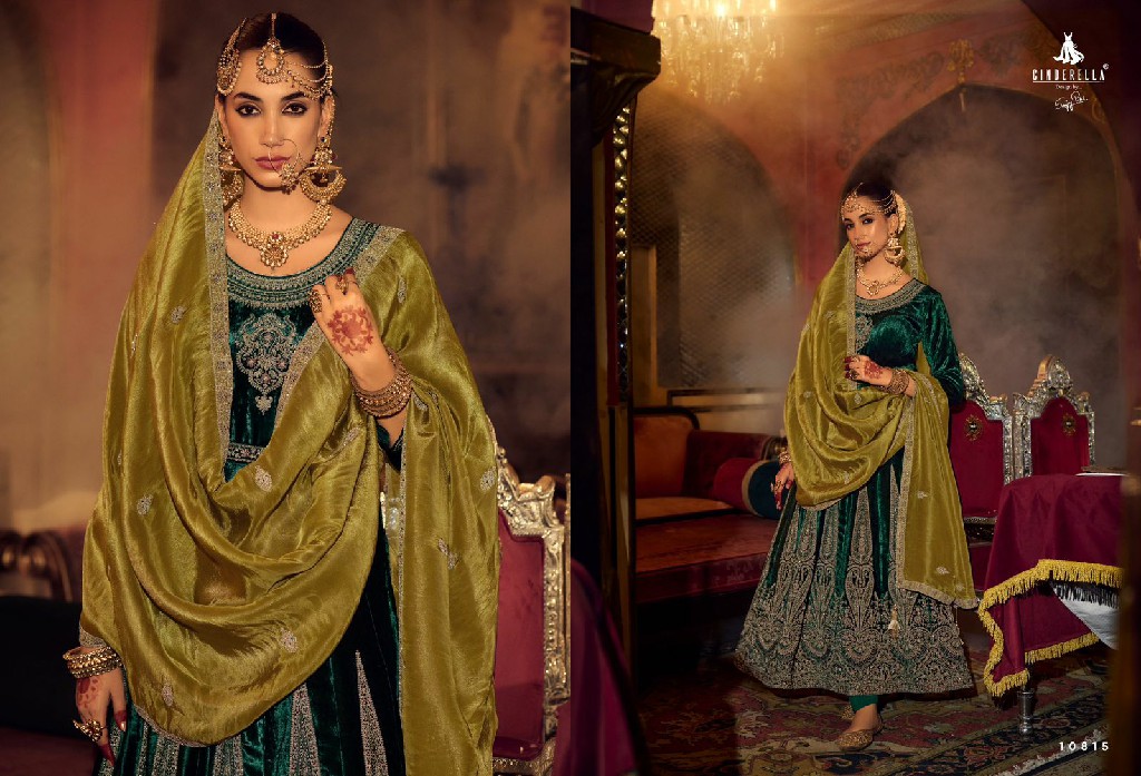 Cinderella Anarkali Luxury Velvet Collection Winter Salwar Suits