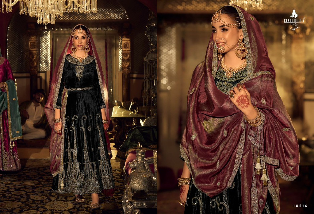 Cinderella Anarkali Luxury Velvet Collection Winter Salwar Suits