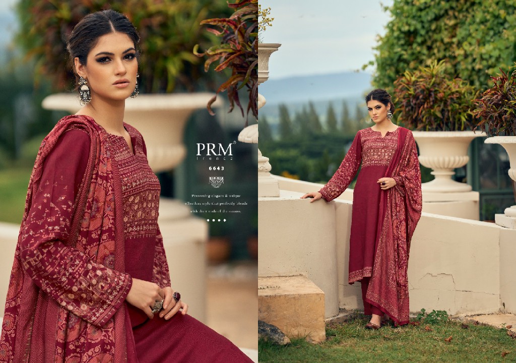 PRM Suraali Wholesale Viscose Pashmina With Fancy Hand Work Winter Salwar Suits