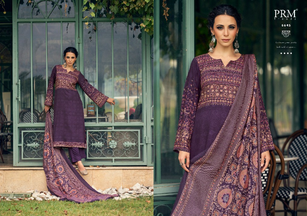 PRM Suraali Wholesale Viscose Pashmina With Fancy Hand Work Winter Salwar Suits