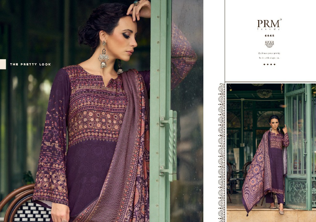 PRM Suraali Wholesale Viscose Pashmina With Fancy Hand Work Winter Salwar Suits