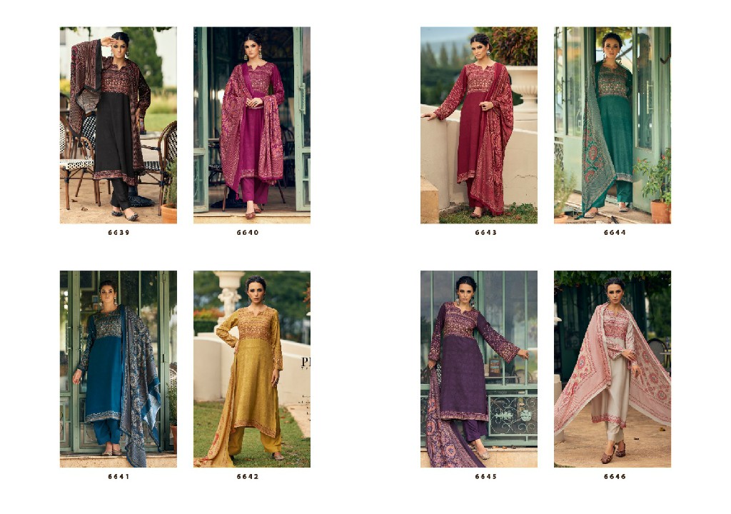 PRM Suraali Wholesale Viscose Pashmina With Fancy Hand Work Winter Salwar Suits