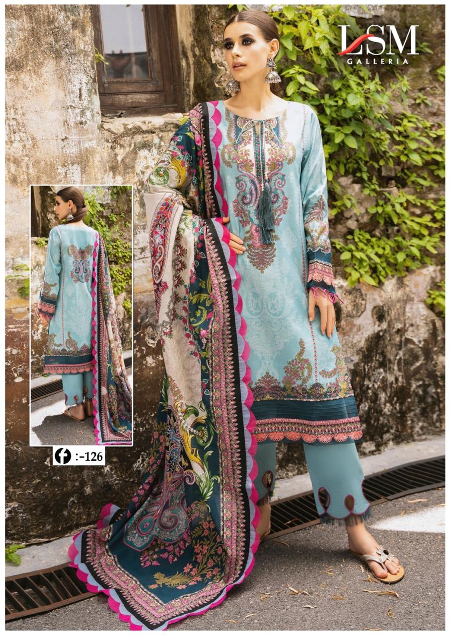 LSM GALLERIA PRESENT FIRDOUS QUEEN VOL 12 PAKISTANI EXCLUSIVE HEAVY LAWN SALWAR SUIT MATERIAL