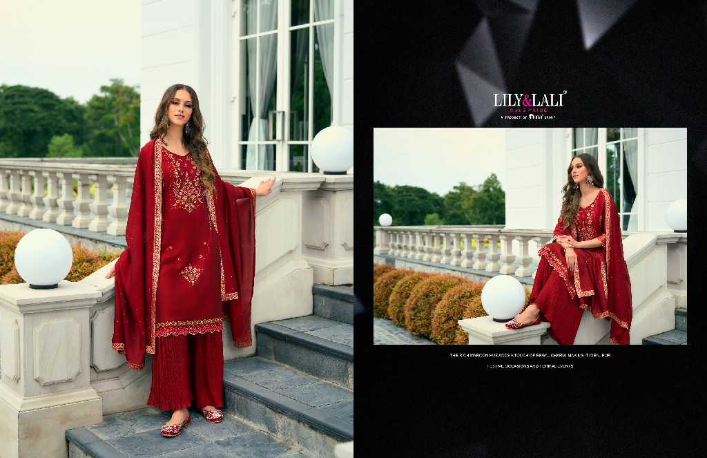 Lily And Lali Malang Vol-2 Wholesale Embroidery And Handwork Vichitra Silk Readymade Suits