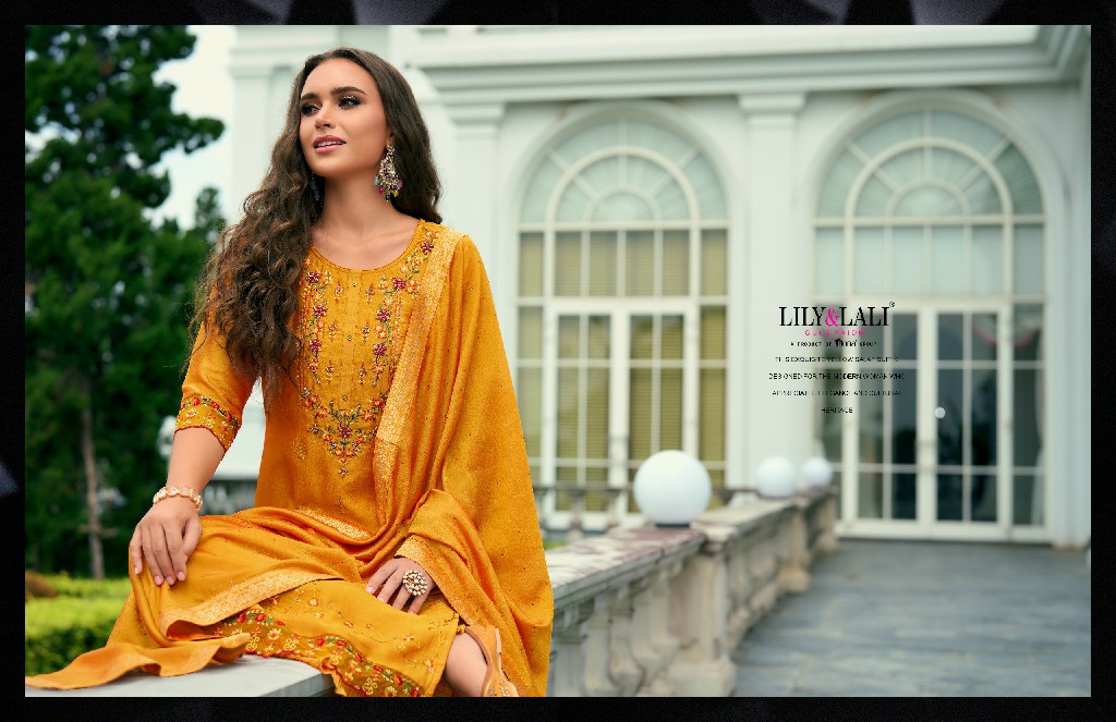 Lily And Lali Malang Vol-2 Wholesale Embroidery And Handwork Vichitra Silk Readymade Suits