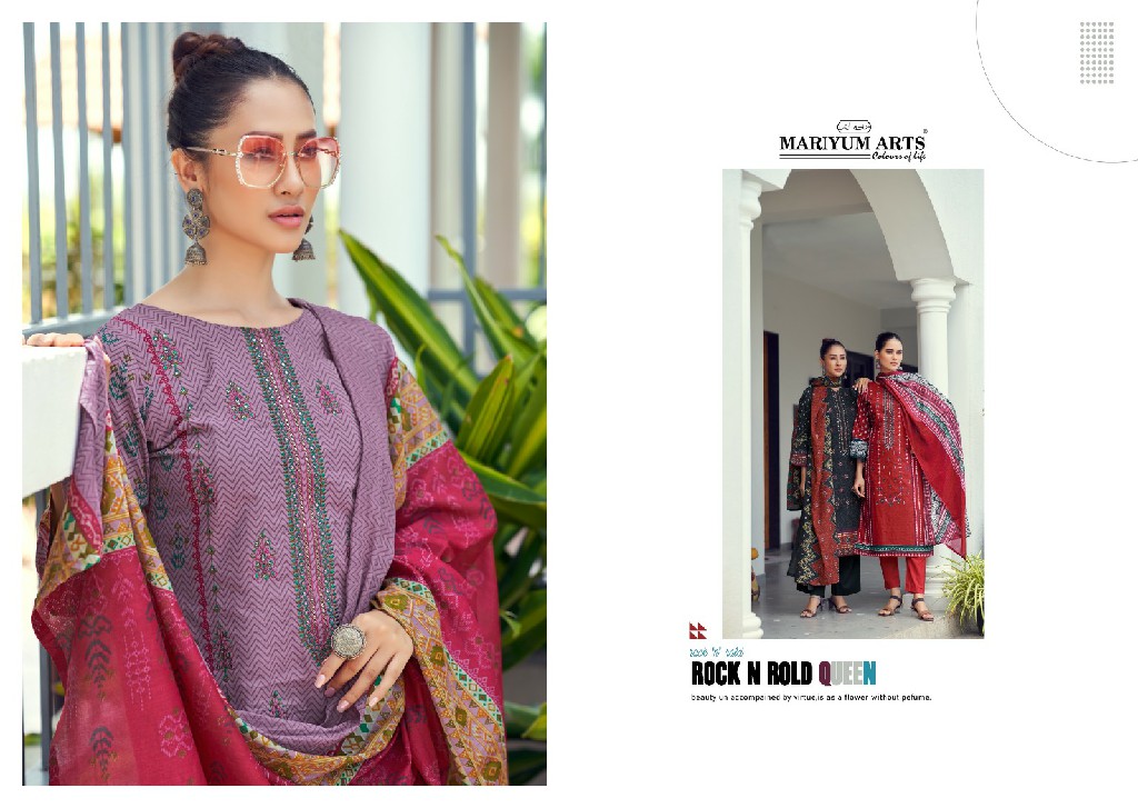 Mariyum Arts Habiba Wholesale Pure Cambric Cotton Dress Material