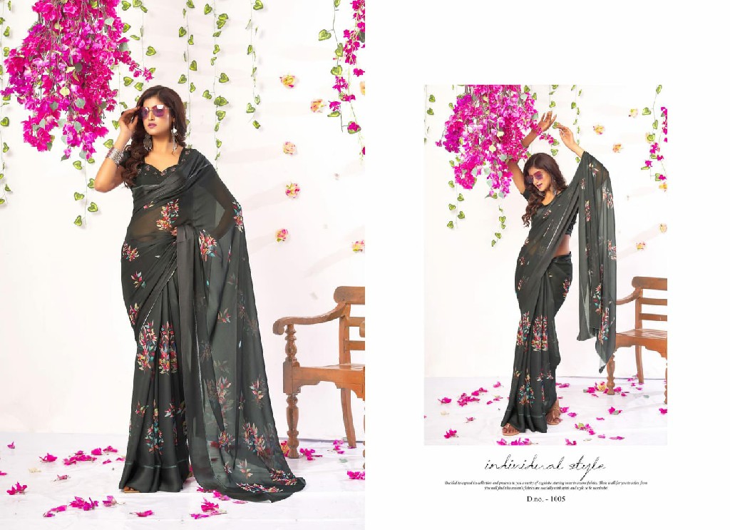 Mahamani Aasma Wholesale Dollmoss Satin Indian Sarees