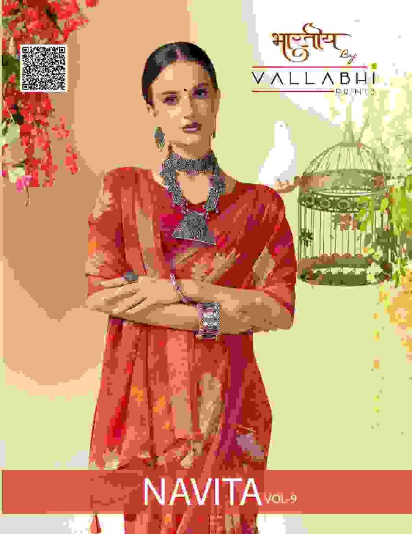 Vallabhi Navita Vol-9 Wholesale Georgette Fabrics Indian Sarees Catalog