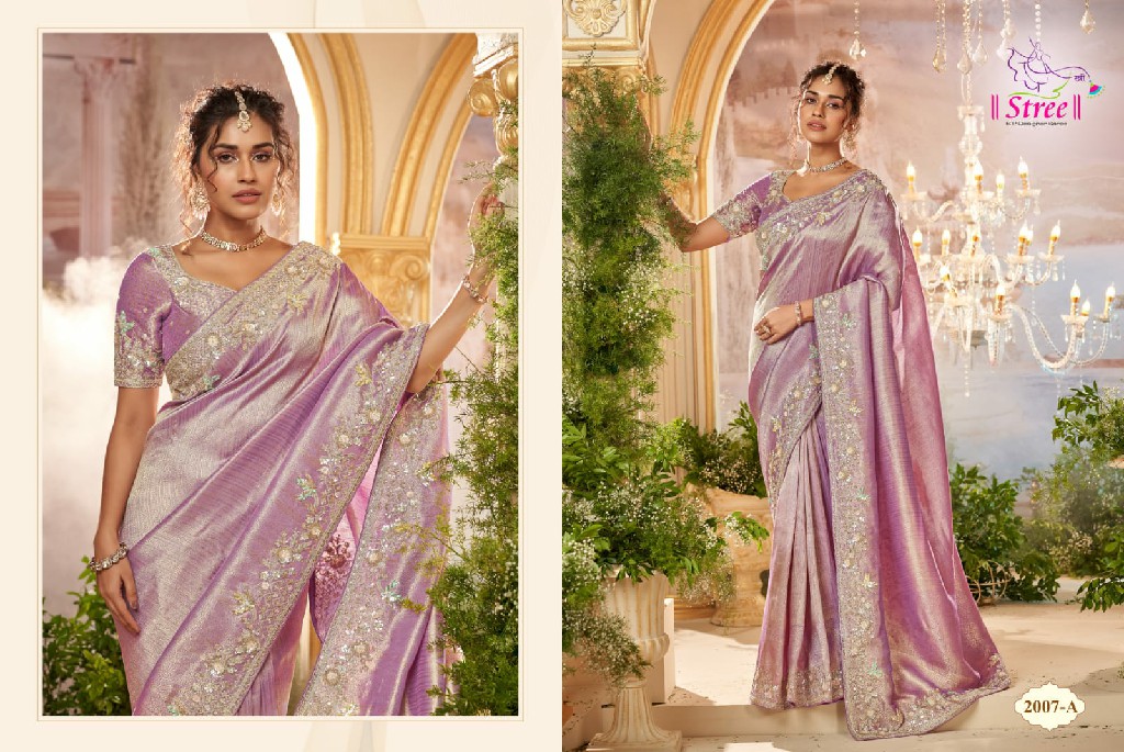 Stree Stree Vol-1 Wholesale Pure Banarasi And Organza Designer Function Wear Sarees