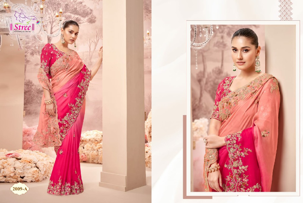 Stree Stree Vol-1 Wholesale Pure Banarasi And Organza Designer Function Wear Sarees