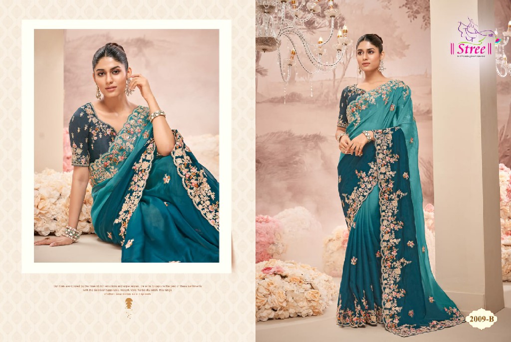 Stree Stree Vol-1 Wholesale Pure Banarasi And Organza Designer Function Wear Sarees