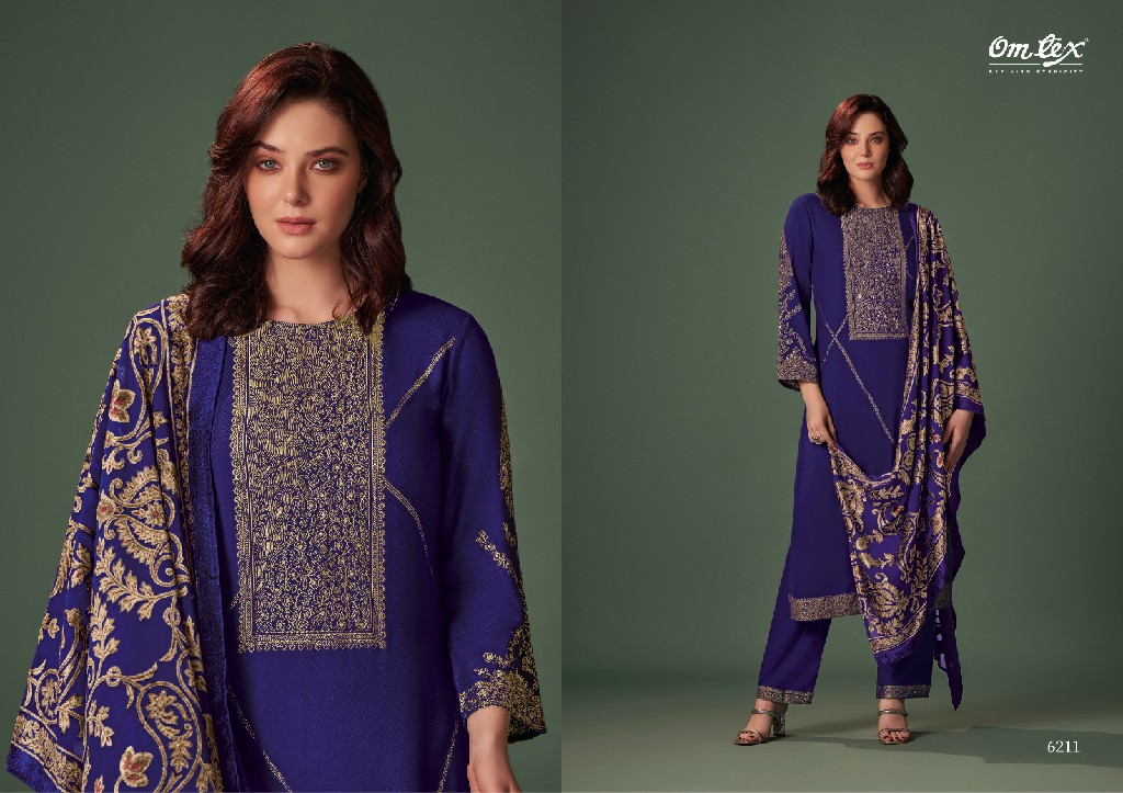 Omtex Anavila Wholesale Pure Pashmina Jacquard Winter Suits