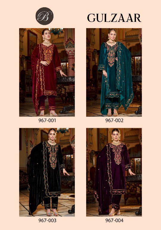 Belliza Gulzaar Wholesale Pure Velvet With Embroidery Winter Dress Material