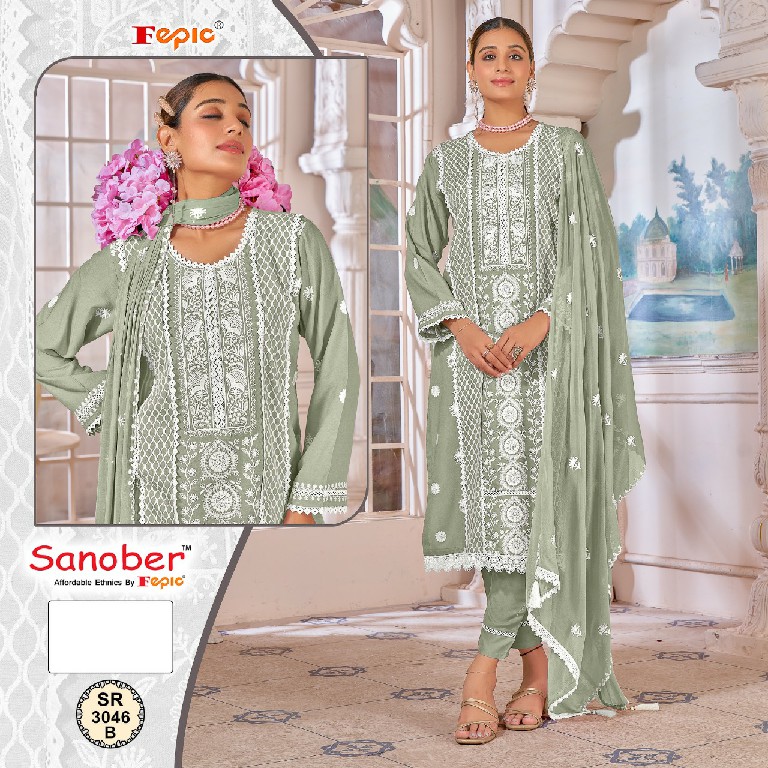 Fepic Sanober SR-3046 Wholesale Readymade Indian Pakistani Suits