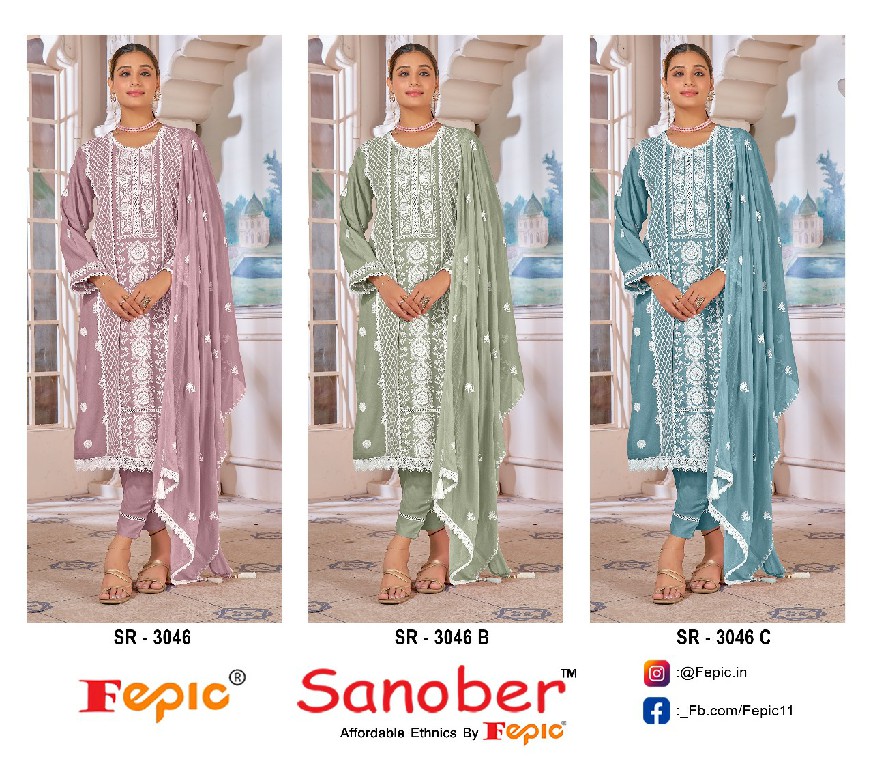 Fepic Sanober SR-3046 Wholesale Readymade Indian Pakistani Suits