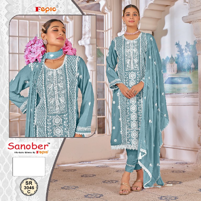 Fepic Sanober SR-3046 Wholesale Readymade Indian Pakistani Suits