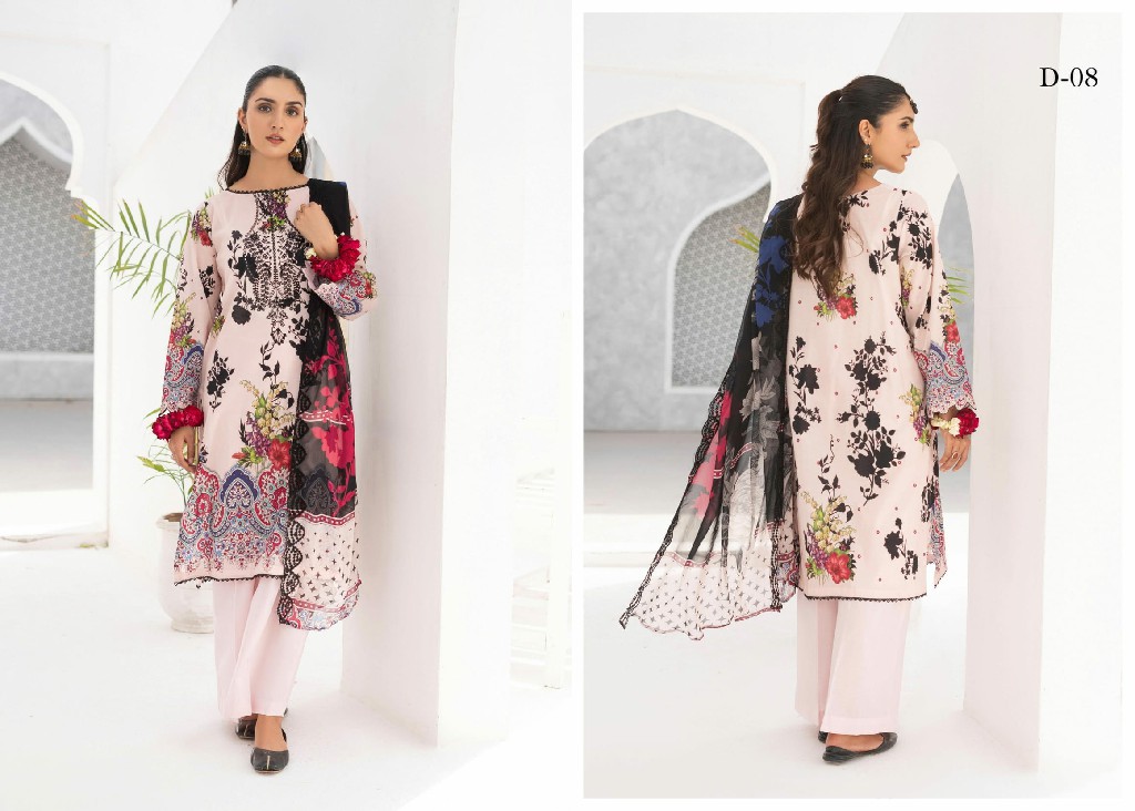 Gulljee Gul Moh Vol-1 3 Piece Unstitched Lawn Summer Edition Pakistani Suits
