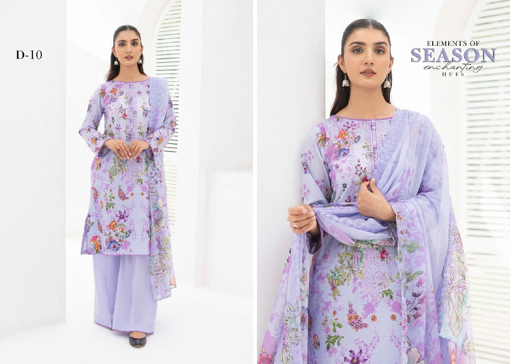 Gulljee Gul Moh Vol-1 3 Piece Unstitched Lawn Summer Edition Pakistani Suits