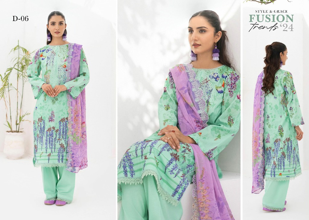Gulljee Gul Moh Vol-1 3 Piece Unstitched Lawn Summer Edition Pakistani Suits