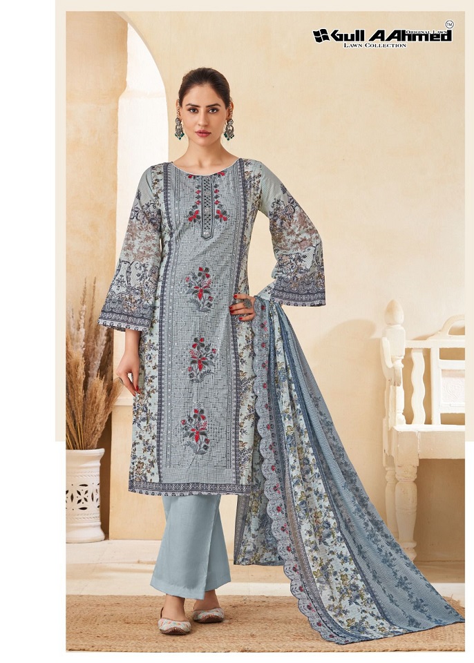 Gull Aahmed Alsaba Wholesale Pure Cotton With Embroidery Work Dress Material