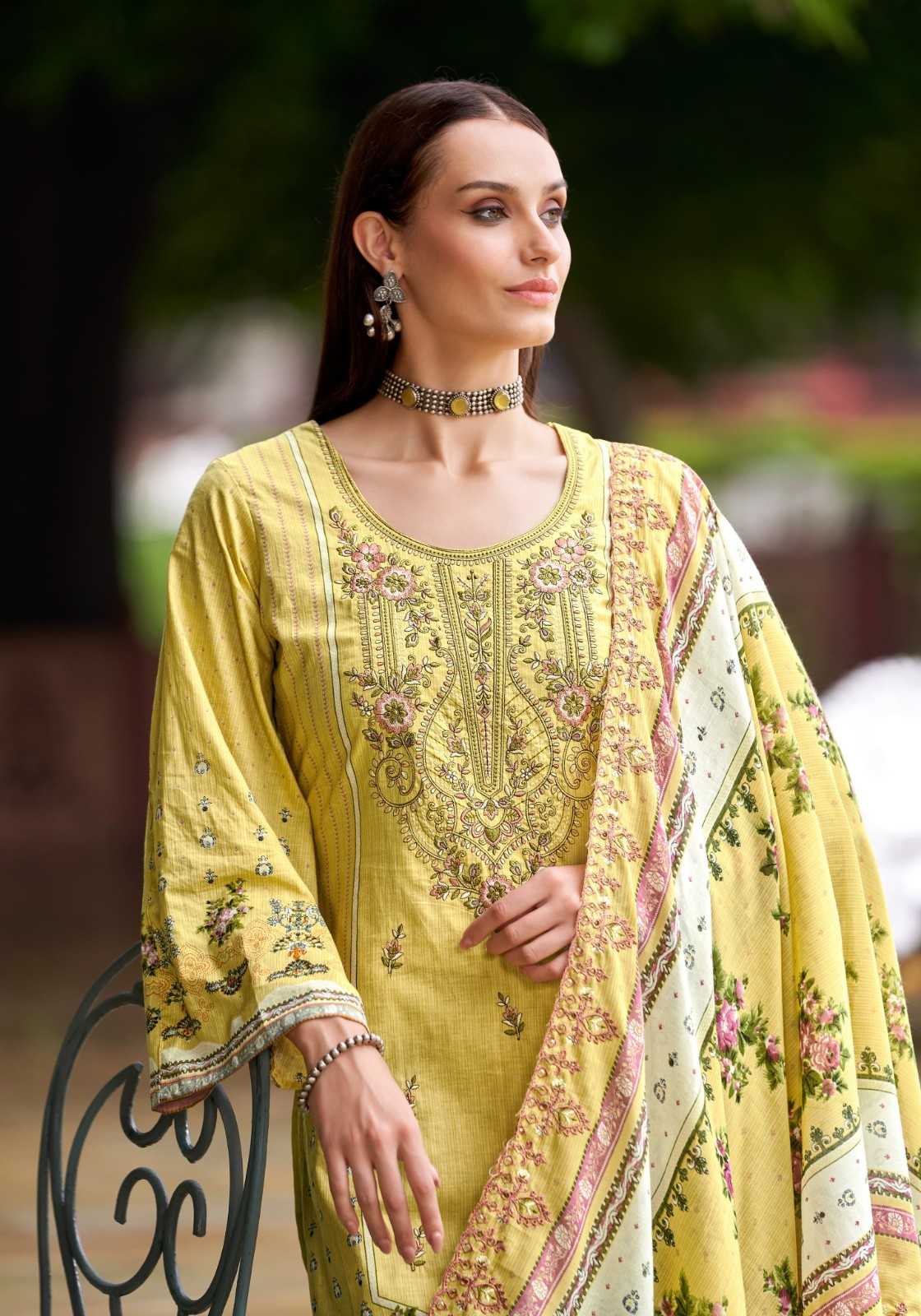 alok bin saeed vol 5 cambric cotton modern pakistani dress material