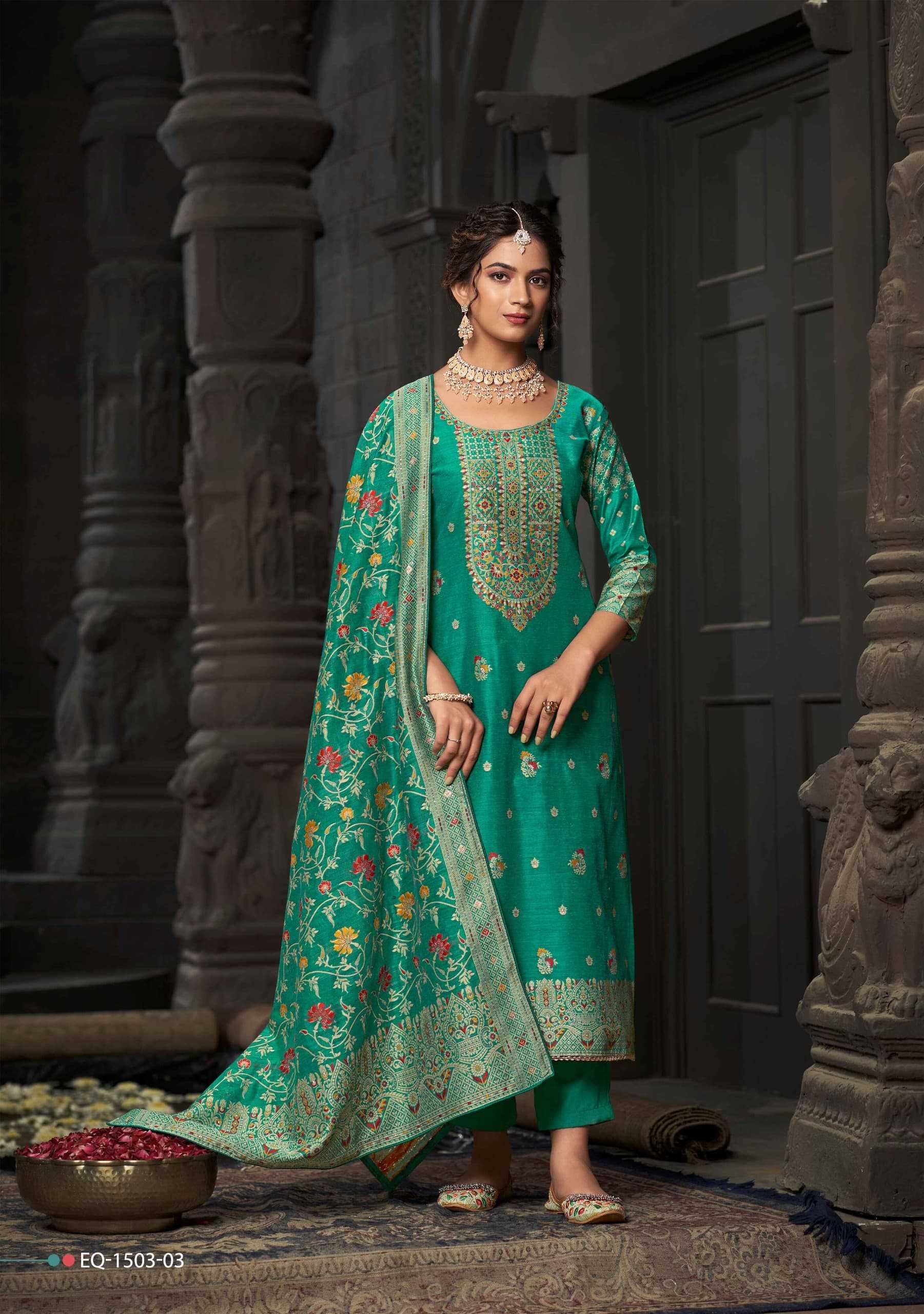 alok suits bloom touch beautiful jacquard pakistani suits