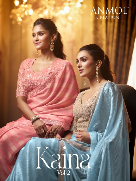 kaina vol 2 by anmol creation 2101-2116 fancy party wear saree for women