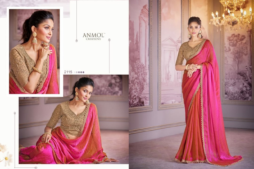 kaina vol 2 by anmol creation 2101-2116 fancy party wear saree for women