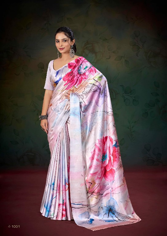 divyani vol 4 by kashvi creation 1001-1008 satin print saree