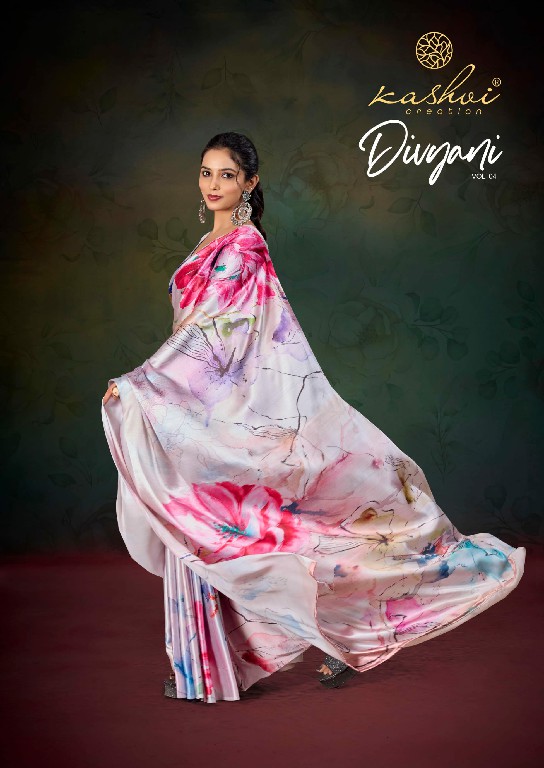 divyani vol 4 by kashvi creation 1001-1008 satin print saree