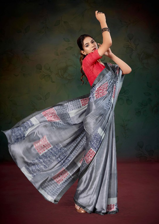 divyani vol 4 by kashvi creation 1001-1008 satin print saree