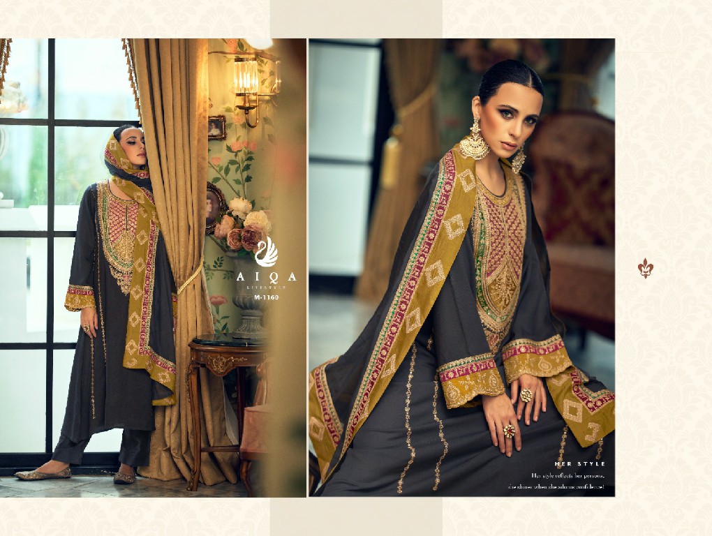 AIQA Dastak Vol-2 Wholesale Pure Heavy Pashmina With Fancy Work Winter Suits