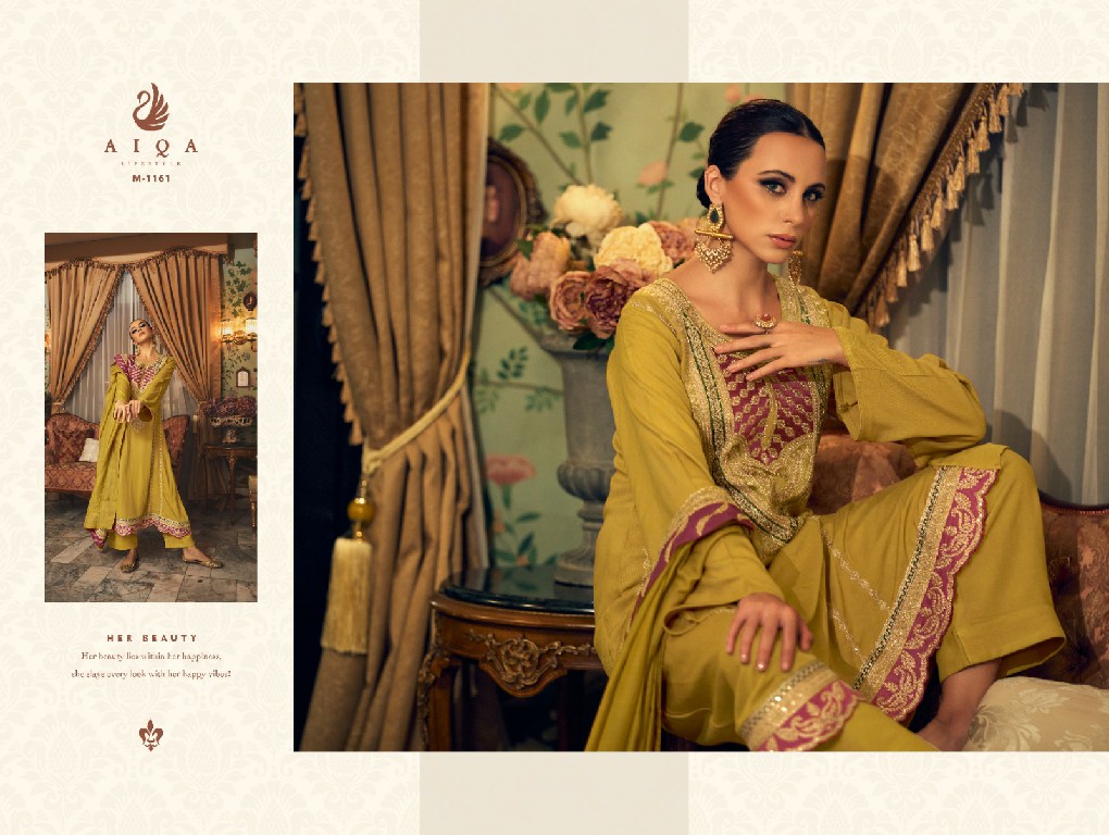 AIQA Dastak Vol-2 Wholesale Pure Heavy Pashmina With Fancy Work Winter Suits