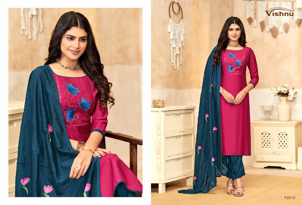 Vishnu Nayaab Wholesale Vetican Work Dress Material