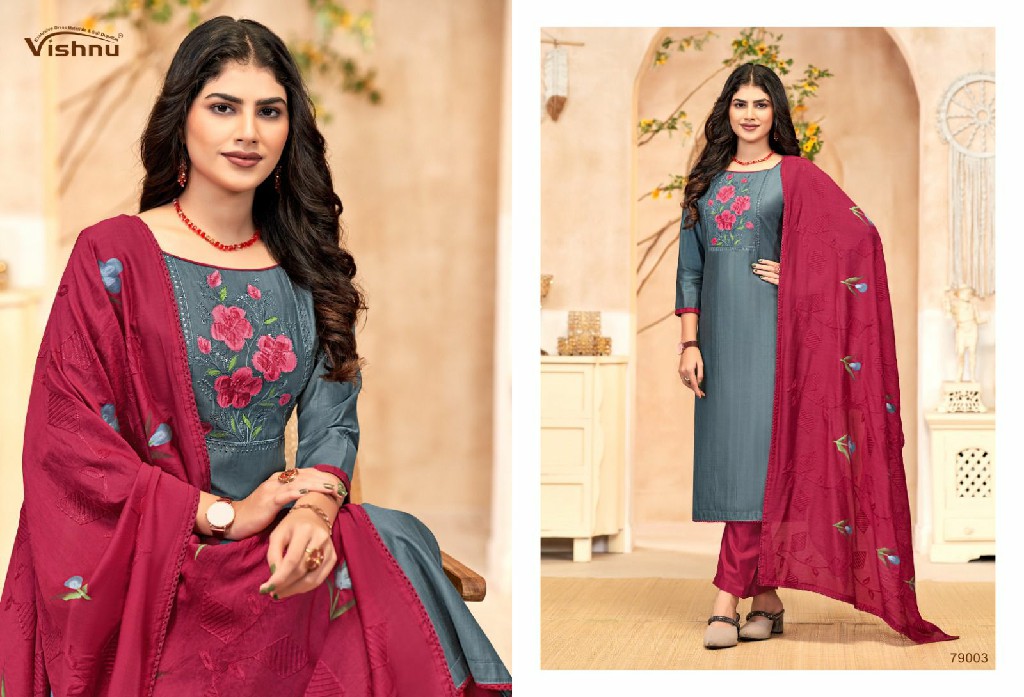 Vishnu Nayaab Wholesale Vetican Work Dress Material