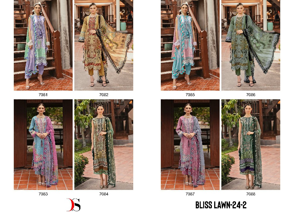 Deepsy Bliss Lawn-24 Vol-2 Wholesale Indian Pakistani Salwar Suits