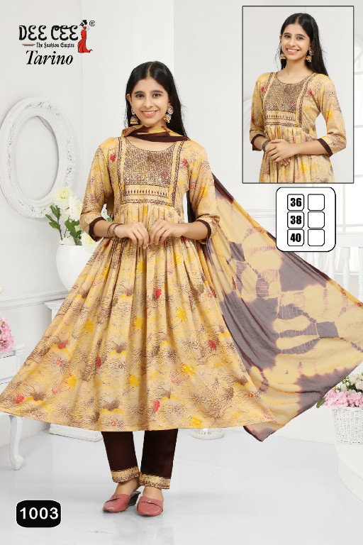 Dee Cee Tavino Wholesale Flared Long Kurtis With Pant And Dupatta