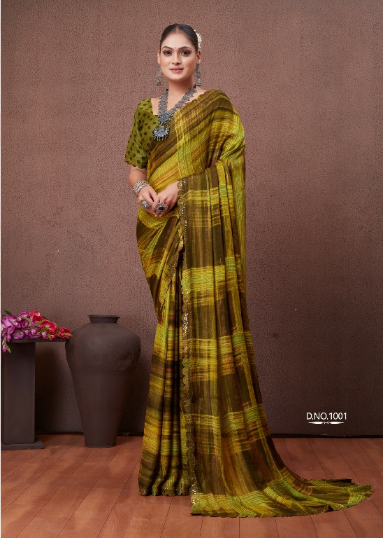 Stavan Cutwork Wholesale Sequence Cutwork In Moss Fabrics Sarees