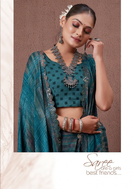 Stavan Cutwork Wholesale Sequence Cutwork In Moss Fabrics Sarees