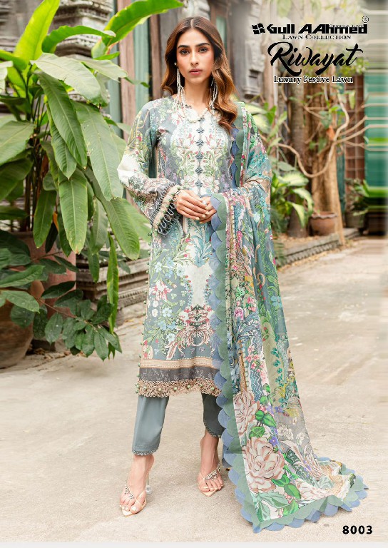 GULL AAHMED RIWAYAT VOL 8 PAKISTANI EID SPECIAL UNSTITCH SUIT