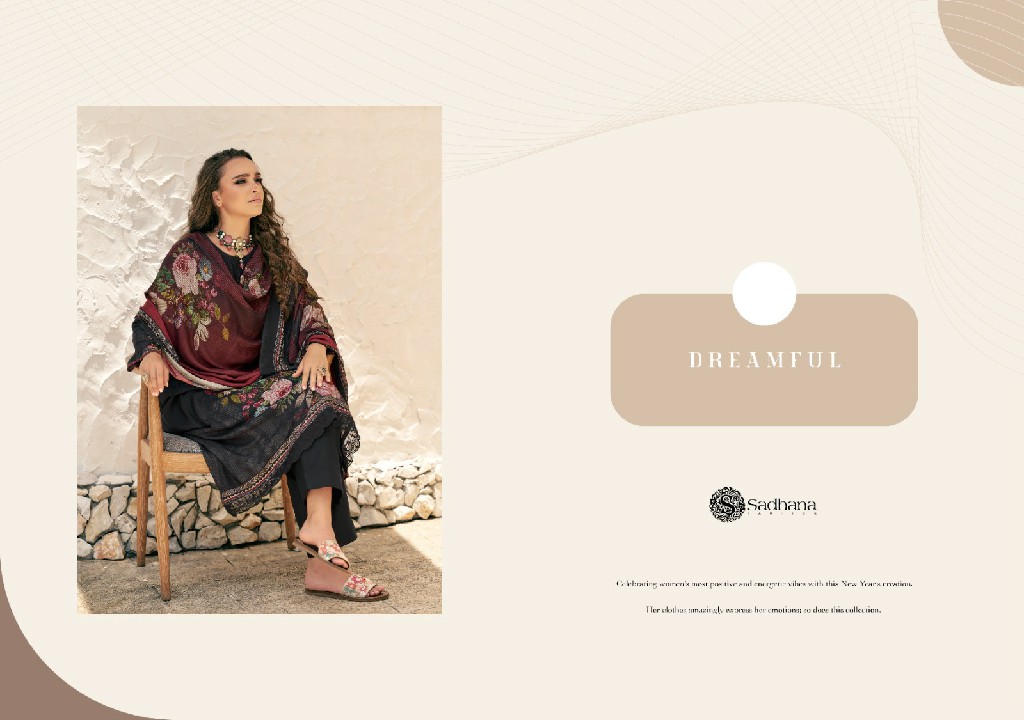 Sadhana Aloki Wholesale Viscose Pashmina With Fancy Work Winter Salwar Suits