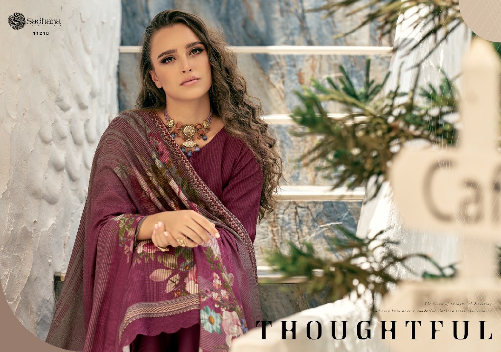 Sadhana Aloki Wholesale Viscose Pashmina With Fancy Work Winter Salwar Suits