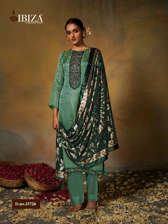 Ibiza Chitthi Wholesale Pure Morcco Silk Jacquard With Velvet Patch Salwar Suits