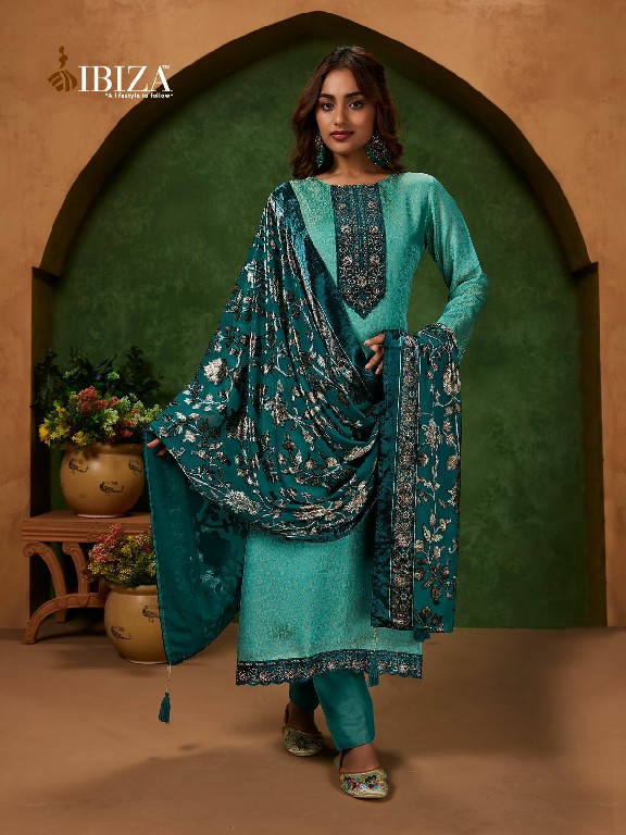 Ibiza Nemyra Wholesale Pure Mosrcco Silk With Velvet Patch Salwar Suits