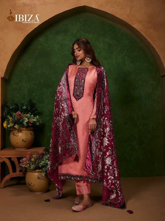 Ibiza Nemyra Wholesale Pure Mosrcco Silk With Velvet Patch Salwar Suits