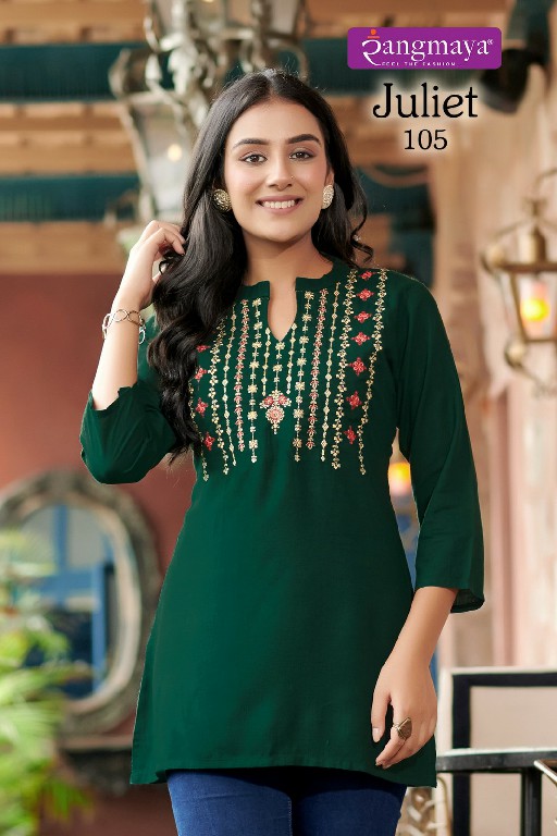 Rangmaya Juliet Wholesale Reyon Fabrics Tunics Short Tops