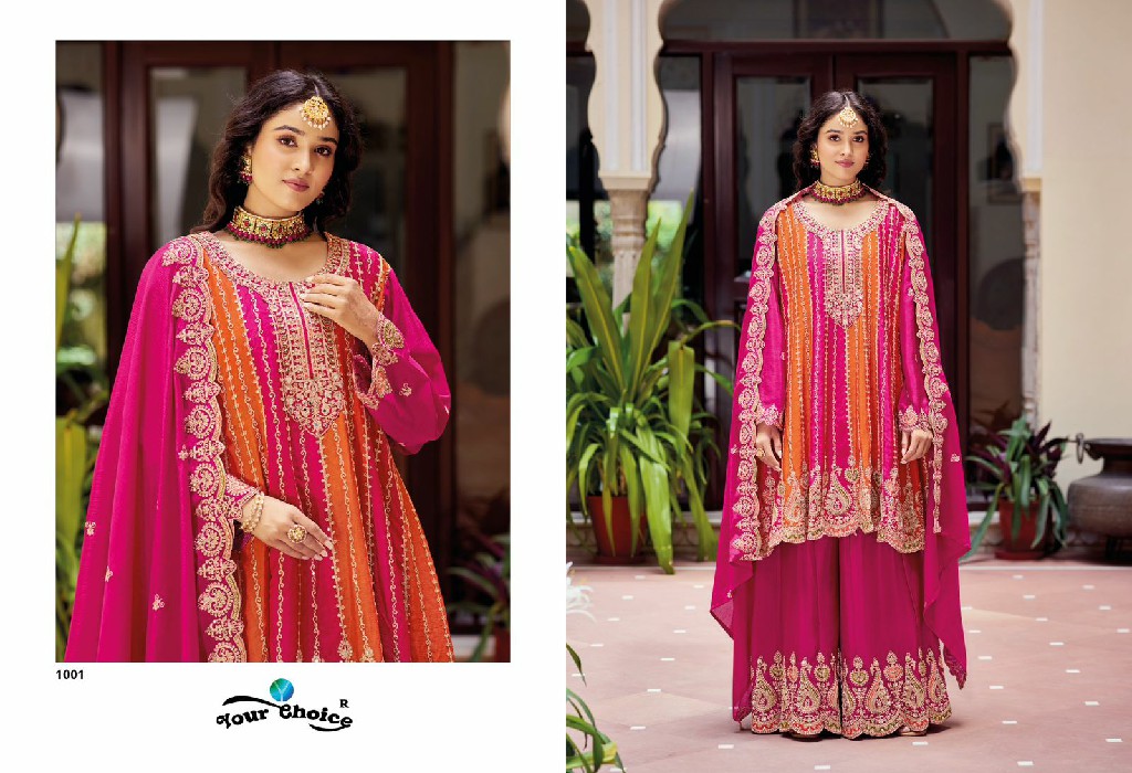 your choice orra edit readymade chinon karwa special 3pcs dress