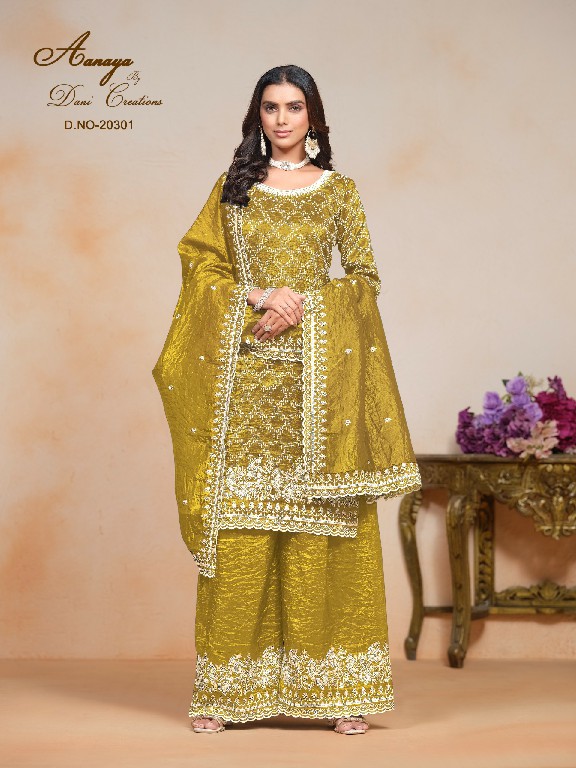 Twisha By Dani Creations Aanaya Vol-203 Wholesale Gold Crush Designer Suits