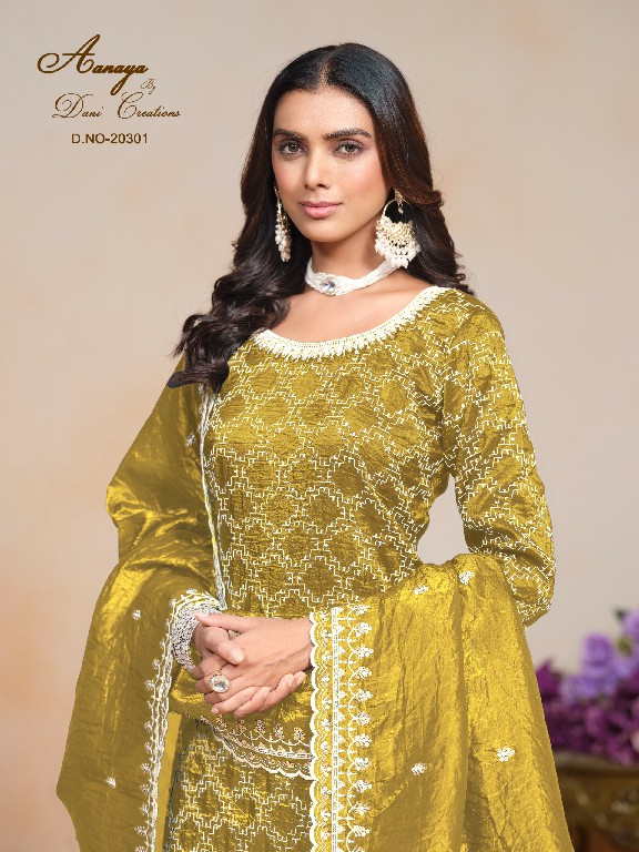 Twisha By Dani Creations Aanaya Vol-203 Wholesale Gold Crush Designer Suits