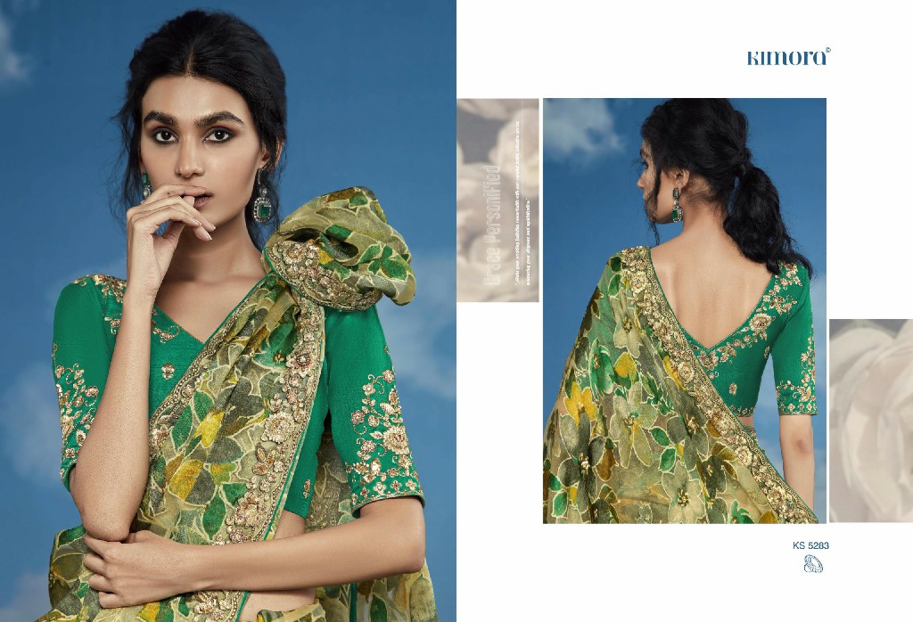 Kimora Premium Bagicha Wholesale Pure Brasso With Raw Silk With Work Designer Sarees